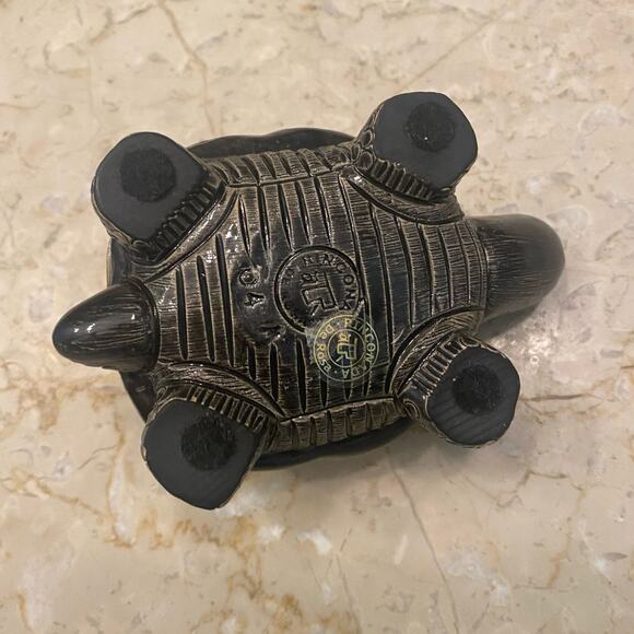 RARE De Rosa Rinconada Tortoise Ceramic Turtle Figurine Handmade Uruguay Gold 4” - Picture 3 of 9